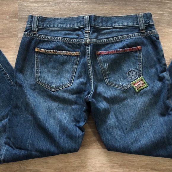 Cabi Cropped Straight Patchwork Jean Size 4 - Picture 5 of 5